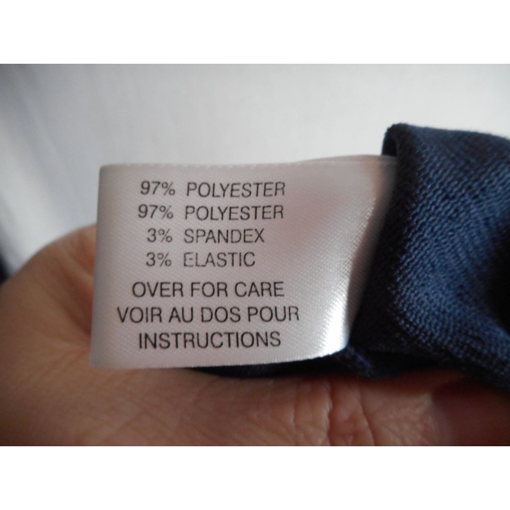 Vintage little blue dress Casual Corner Annex Blue knit dress Size 16 sleeveless - Picture 5 of 6